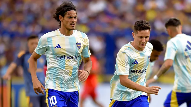Edinson Cavani y Ander Herrera en Boca