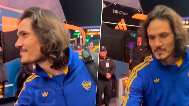 La reacción de Cavani cuando un hincha de Boca le preguntó si llamó a Cristiano Ronaldo