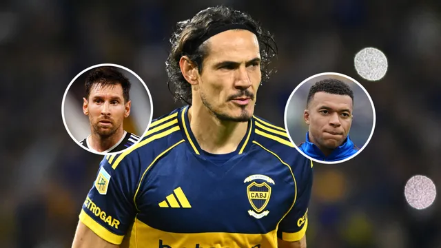 El PSG hizo un posteo con Edinson Cavani y generó polémica por Messi y Mbappé