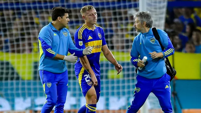 Juan Barinaga sintió una molestia y es duda para el próximo partido de Boca