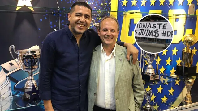 ¿Hay interna con Riquelme? Apareció un pasacalles en Boca contra Ricardo Rosica