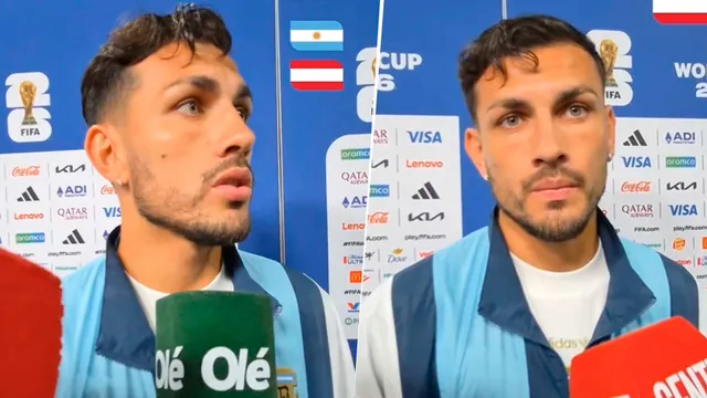 Paredes le agradeció a Scaloni y su staff por ayudarlo en un momento de "incertidumbre"