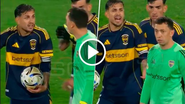No se vio: el fuerte reclamo de Leandro Paredes a Agustín Marchesín en Boca luego de que cometiera penal