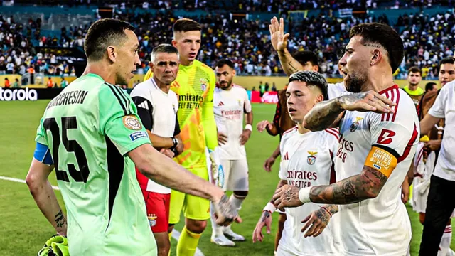 El picante cruce entre Agustín Marchesín y Nicolás Otamendi tras el empate entre Boca y Benfica