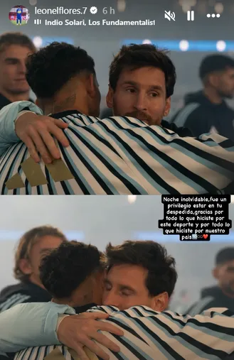 El posteo de Flores para Messi.
