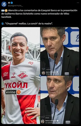 Los insultos de Barco a Guillermo Barros Schelotto.