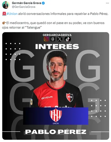 Pablo Pérez podría volver a Unión. (Captura)