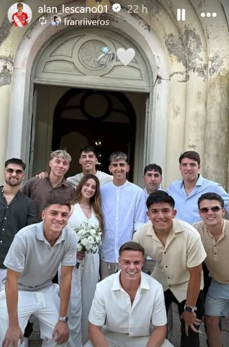 Miramón, presente en el casamiento de Lescano. 