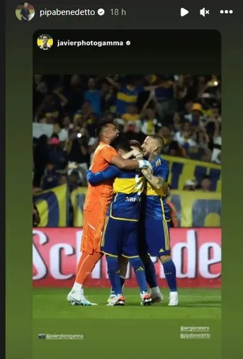 Benedetto, junto a Romero y Figal
