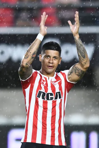 Marcos Rojo en Estudiantes de la Plata. (Getty)