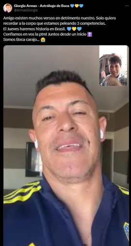 Almirón hablaba con Giorgio Armas durante su estadía en Boca. 