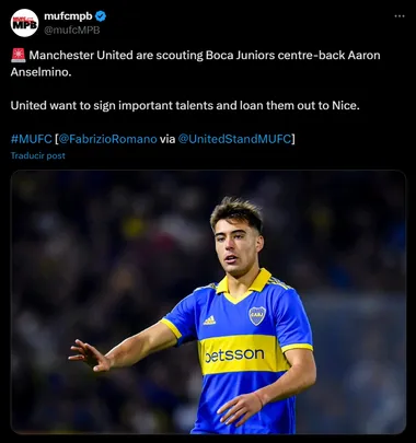 ¿Manchester United compra a Anselmino y lo cede al Niza?