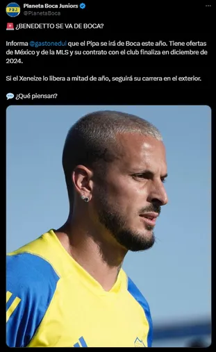 Benedetto se irá de Boca. 