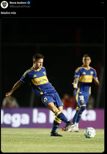 El tuit de Boca sobre Ander Herrera. (Captura)