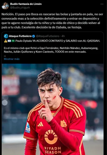 Los hinchas de Boca se ilusionan con Dybala.