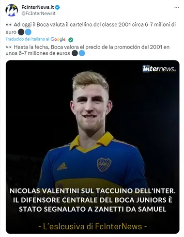 Más detalles sobre el caso de Nicolás Valentini. (Captura)
