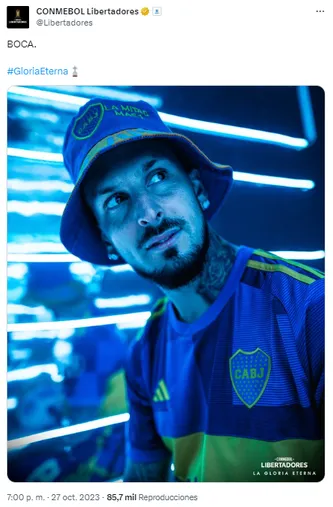 El guiño de la CONMEBOL a Boca. (Captura)