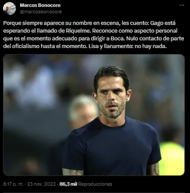 Gago espera el llamado de Boca.