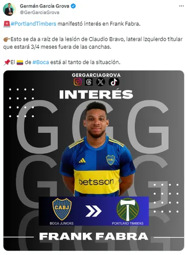 Portland Timbers quiere a Fabra. (Captura)