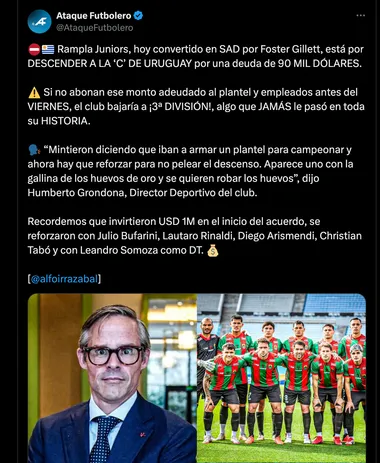 Foto de Ataque Futbolero en "X"