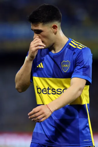 Vicente Taborda en lo que fue el empate de Boca con Estudiantes de la Plata. (Getty)