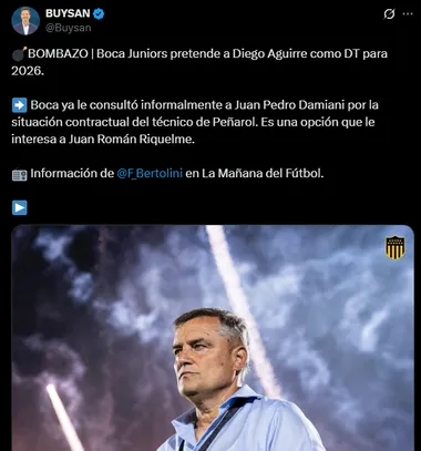 Riquelme, interesado en Diego Aguirre. (Captura)