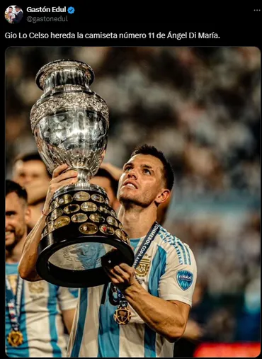 Lo Celso hereda la 11 de Di María. 