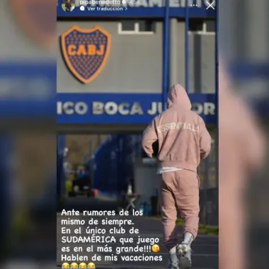La historia de Benedetto en Instagram.