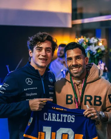 Carlitos Tevez junto a Franco Colapinto en Las Vegas