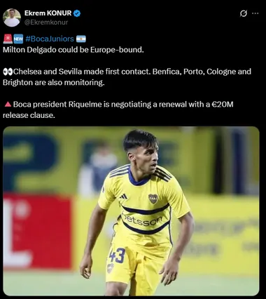 Milton Delgado, seguido desde Europa. (Captura)