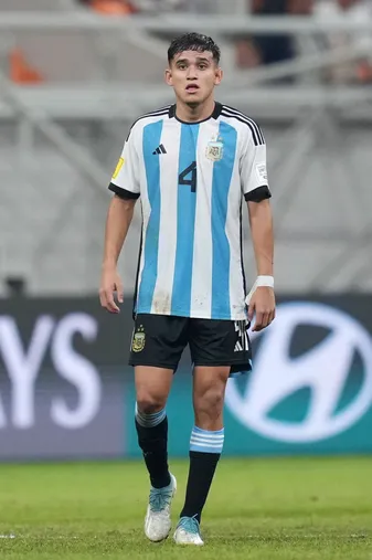Dylan Gorosito en el enfrentamiento con la Selección de Brasil.