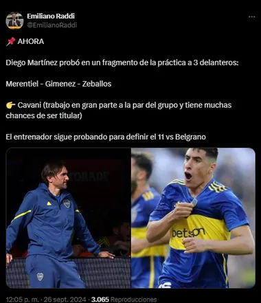 Diego Martínez probó con 3 delanteros.
