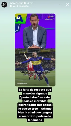 La fuerte respuesta de Rojo a Giralt