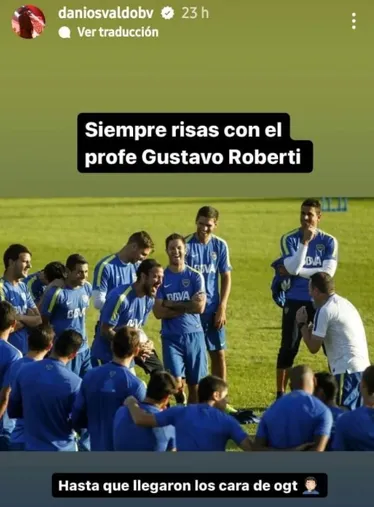 El palito de Daniel Osvaldo. (Captura)