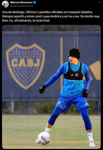 Zeballos está en la recta final. (Captura)