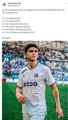 El gran partido de Blaerdi contra Benfica.