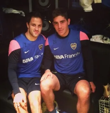 Martínez en Boca junto a Erbes