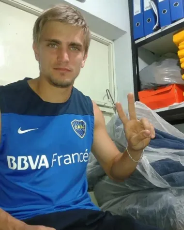 Vidal, durante su etapa en Boca.