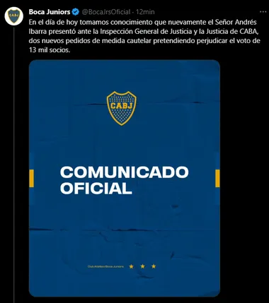 Durísimo comunicado de Boca.