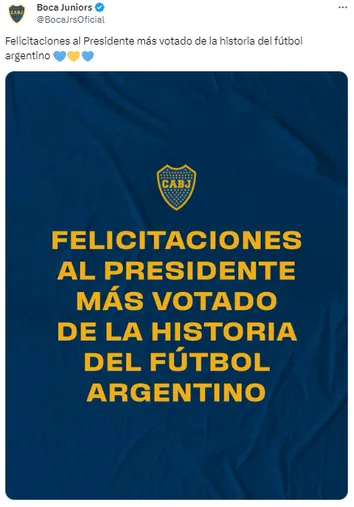 El mensaje para Juan Román Riquelme. (Captura)