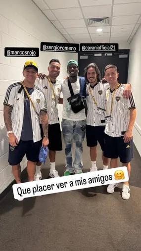 El encuentro entre Marcos Rojo y Pogba después de Boca vs. Benfica