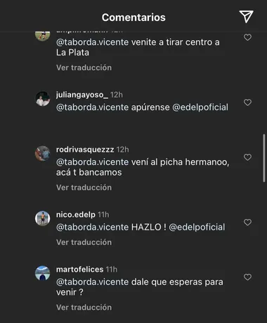 Los hinchas de Estudiantes piden por Taborda