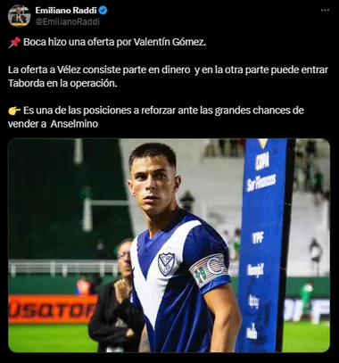 Boca va por Valentín Gómez.