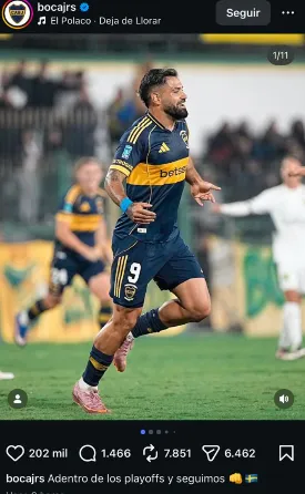El posteo de Boca. 