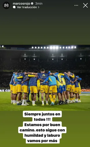 El positivo mensaje de Rojo. (Instagram)