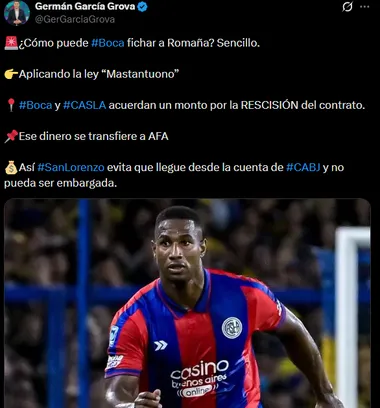 Boca apunta a Romaña. (Captura)