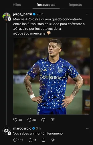 Marcos Rojo y una fuerte frase. 