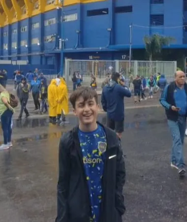 Demian Mouriño, fanático de Boca Juniors.