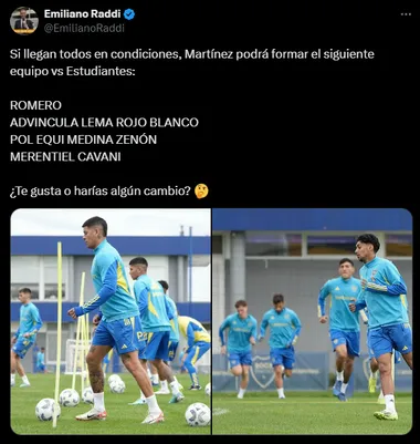 La probabla formación ante Estudiantes. (Captura)