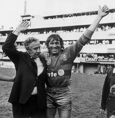 Toto Lorenzo y Gatti en Boca. (Olé)
